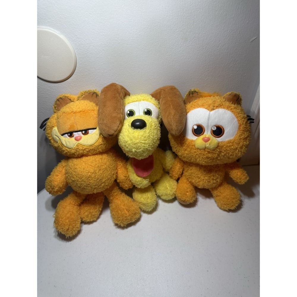 Lot of 3 Garfield The Movie‎ Classic Odie 12" Baby Garfield Plush